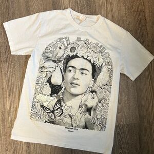 Frida Kahlo Tee with Silver Detailing